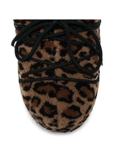Moon Boot Icon Low Animal Print Leopard Ankle Boot  In Animal Print