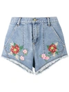 HOUSE OF HOLLAND HOUSE OF HOLLAND X LEE FLOWER EMBROIDERED DENIM SHORTS,L163261PP4XM11971110