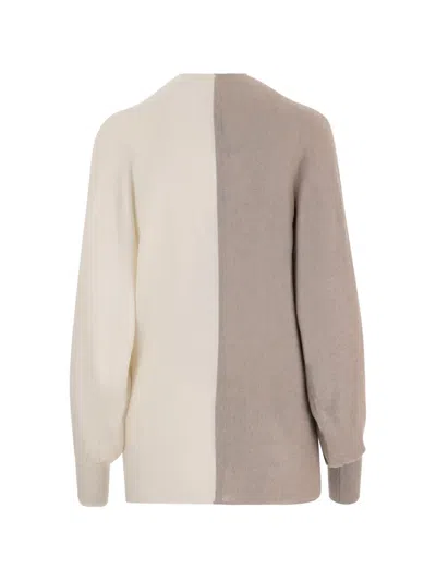 Jacquemus Two-tone Draped Top In Multi