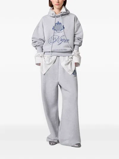 Msgm 로고 프린트 트랙팬츠 In Gray
