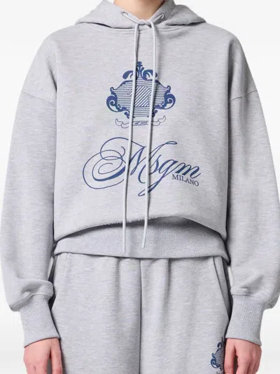 Msgm 로고 프린트 트랙팬츠 In Gray