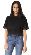 Cotton Citizen Black Tokyo Crop T-shirt In Vintage Black