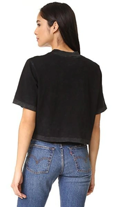 Shop Cotton Citizen Tokyo Crop Tee In Vintage Black