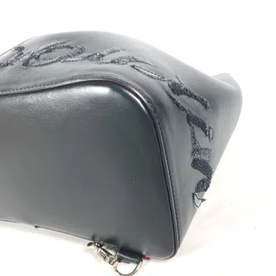 Pre-owned Christian Louboutin Black Spangles Leather Backpack ()