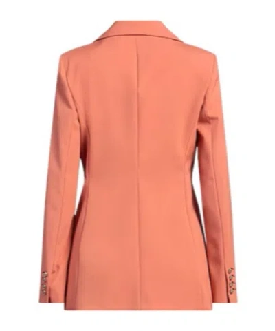 Max Mara Double-breasted Wool-blend Twill Blazer In Brown