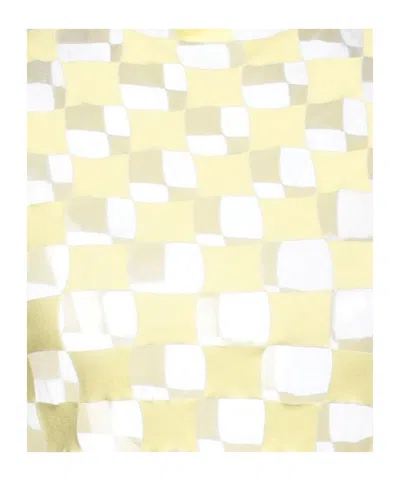 Sportmax Check-pattern Asymmetric Cropped Top In Gray