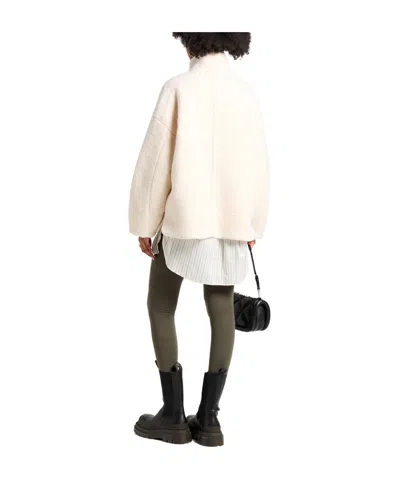 Ganni Single- Wool Coat In Neutral