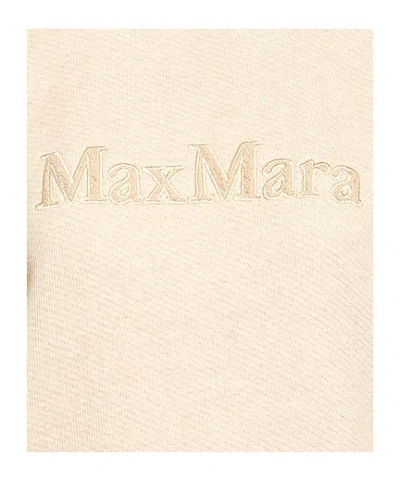 Max Mara Solid Color Hoodie In Neutral