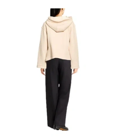 Max Mara Solid Color Hoodie In Neutral