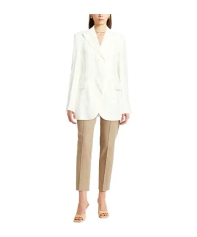 Sportmax Single-breasted Blazer In White