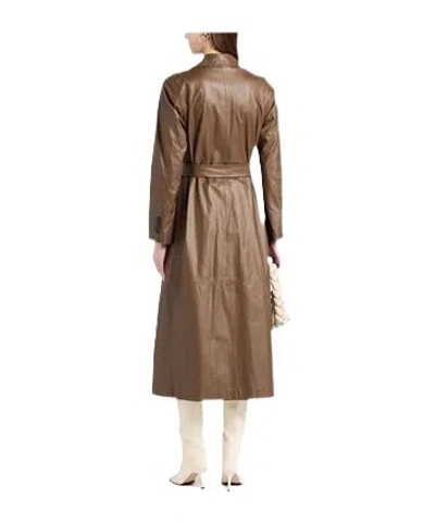 Max Mara Plain Colour Overcoats In Brown