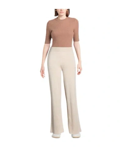 Max Mara Minimalist Solid-color Wool Wide-leg Pants In Brown