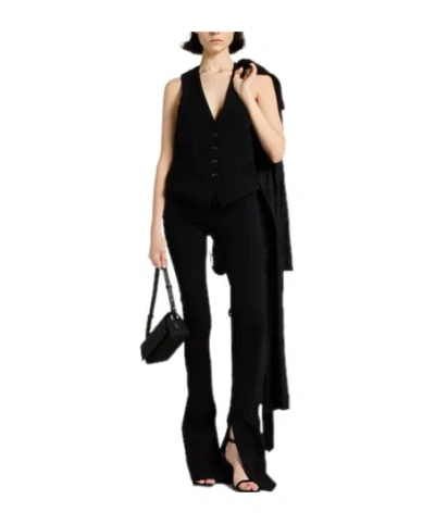 Max Mara Sleeveless Solid Vest In Black