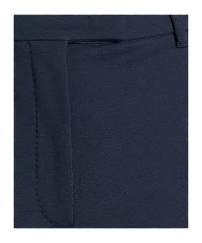 Max Mara Solid Stretch Slim Pants In Blue