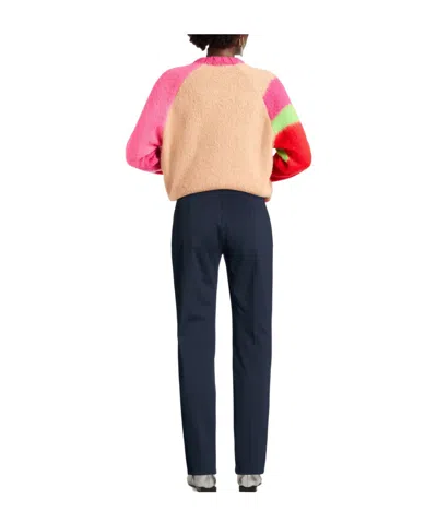 Max Mara Solid Stretch Slim Pants In Blue