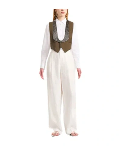 Weekend Max Mara Solid Embroidered Coat In Brown