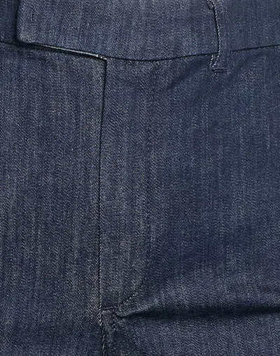 Max Mara Solid Color Denim Trousers In Blue