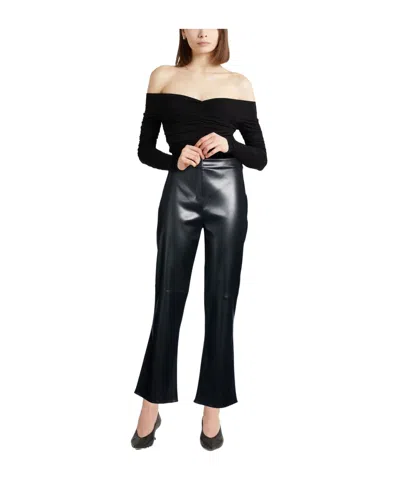 Max Mara Solid Color Bootcut Pants In Black