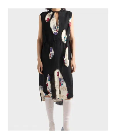 Prada Devore Georgette Dress In Black