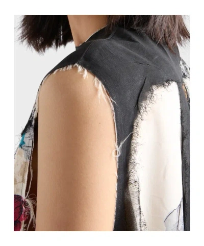 Prada Devore Georgette Dress In Black