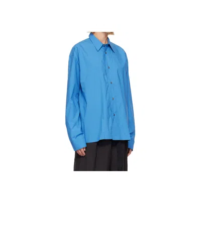 Studio Nicholson Long-sleeved Shirt In Blue