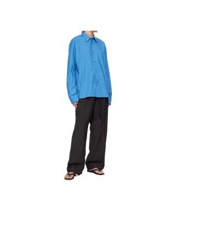 Studio Nicholson Long-sleeved Shirt In Blue