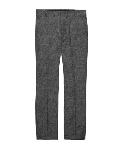Prada Wool Pants In Gray