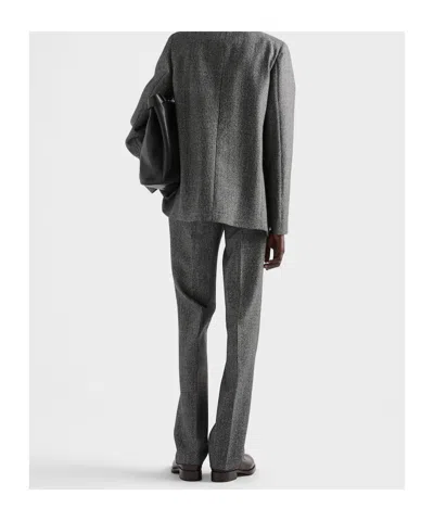 Prada Wool Pants In Gray