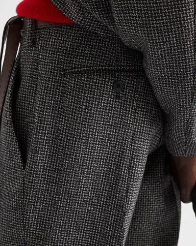 Prada Wool Pants In Gray