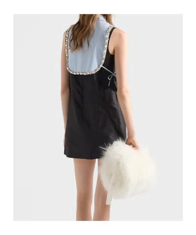 Prada Embroidered Poplin Tie Vest In Multi