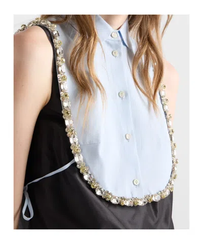 Prada Embroidered Poplin Tie Vest In Multi