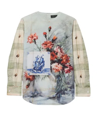 Prada Printed Cotton Shirt In Multi