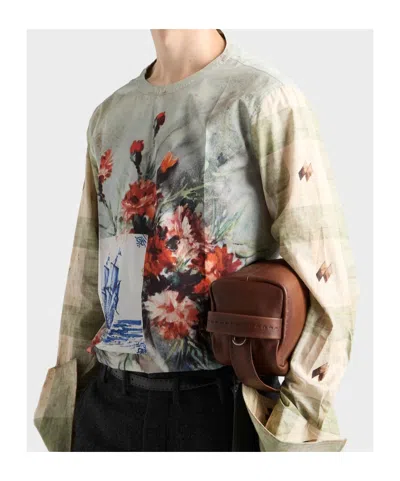 Prada Printed Cotton Shirt In Multi