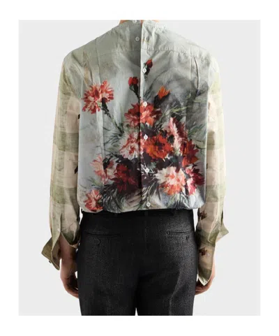 Prada Printed Cotton Shirt In Multi