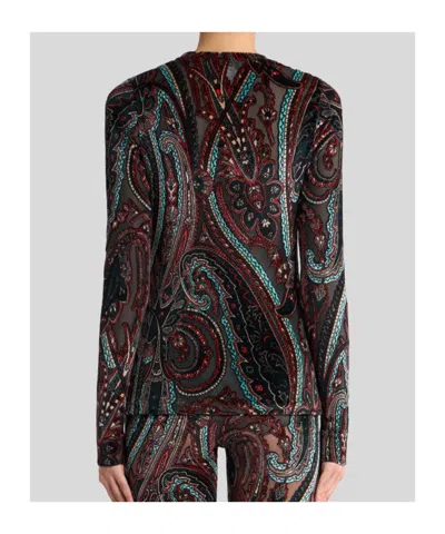 Etro Jacquard Chenille Sweater With Paisley Pattern In Multi