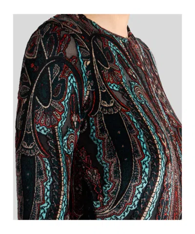 Etro Jacquard Chenille Sweater With Paisley Pattern In Multi