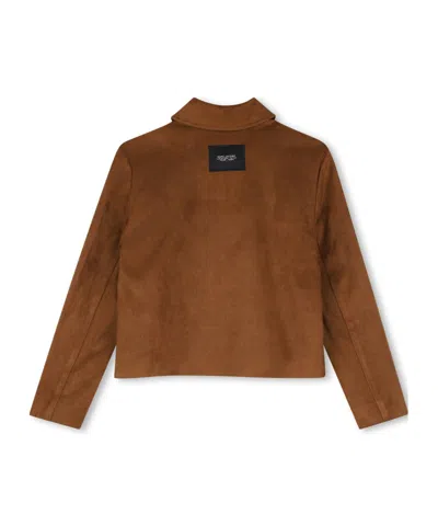 Marc Jacobs Floral-patch Jacket In Brown