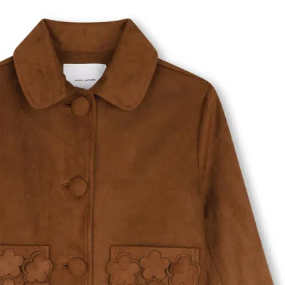 Marc Jacobs Floral-patch Jacket In Brown