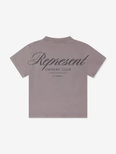 Represent Kids Mini Owners Club Script T-shirt In Purple