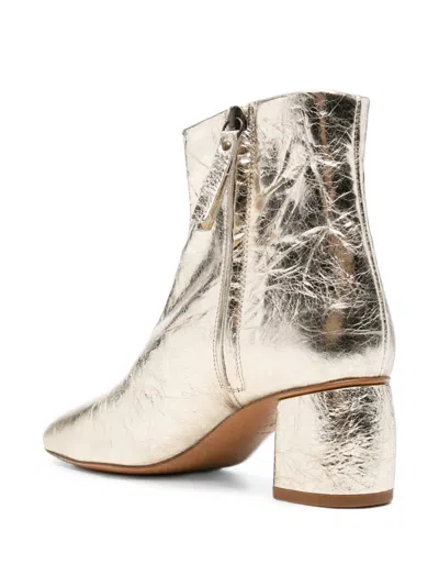 Forte Forte Crinkled-effect Ankle Boots In Silver