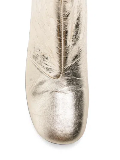 Forte Forte Crinkled-effect Ankle Boots In Silver