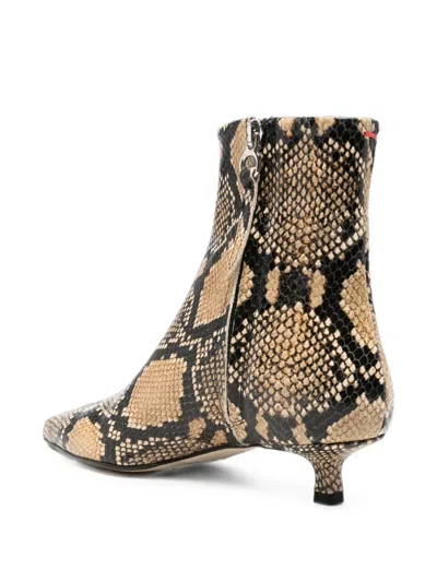Aeyde Sofie Snakeskin-effect Leather Ankle Boots In Multi