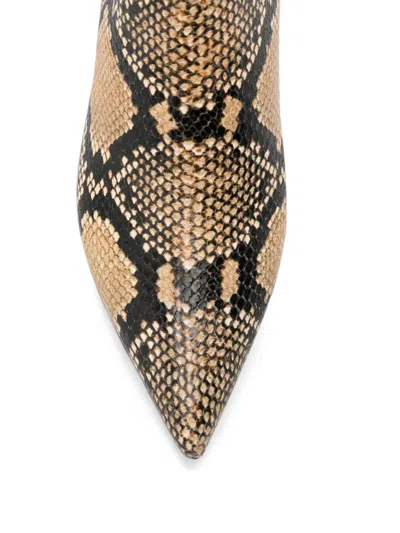 Aeyde Sofie Snakeskin-effect Leather Ankle Boots In Multi