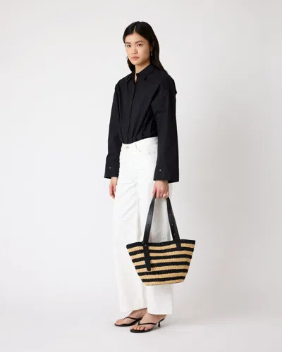Lie Studio The Bianca Raffia Bag Small In Multi