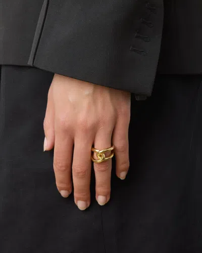 Lie Studio The Agnes Gold-plated Ring In Gold