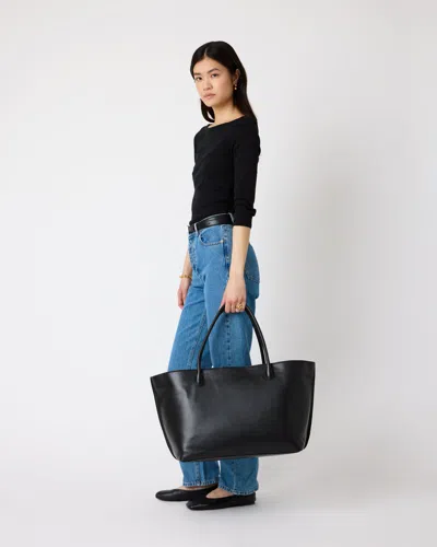 Lie Studio The Eva Weekend Tote In Solid Black