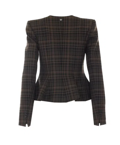Aniye By Mini Noa Check-pattern Blazer In Brown