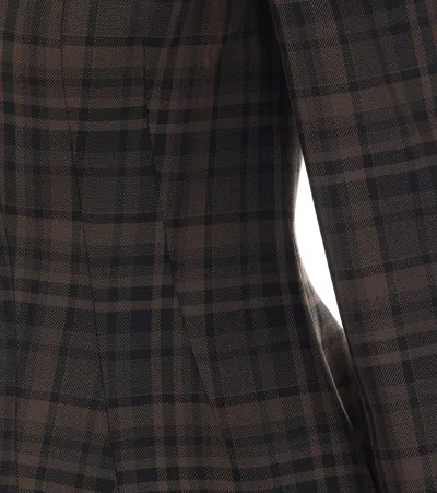 Aniye By Mini Noa Check-pattern Blazer In Brown