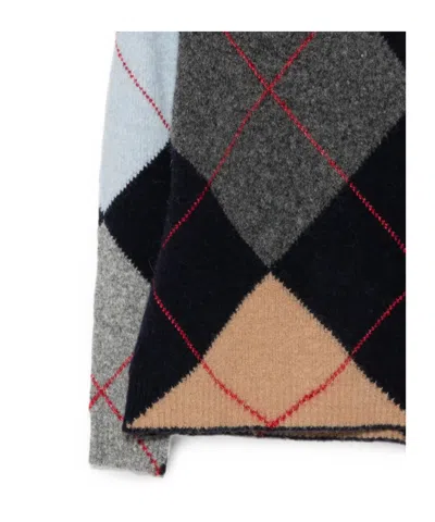 Semicouture Patterned High-neck Sweater In Multi