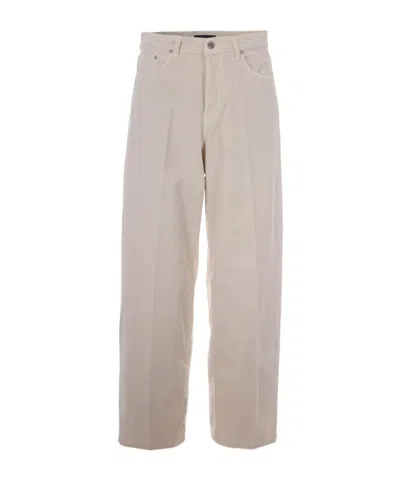 Haikure Beige Straight High Rise Jeans In Gray